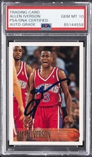 N/A TRADING CARD ALLEN IVERSON PSA DNA 10 picture