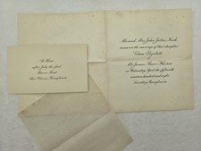1908 antique WEDDING ANNOUNCE sewickley pa CLARA KOCH JAMES HAINES glen osborne picture