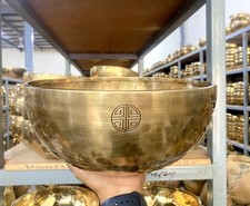 12 inches Full Moon Singing Bowl - Himalayan Handmade Sound Healing Tibetan Bowl picture