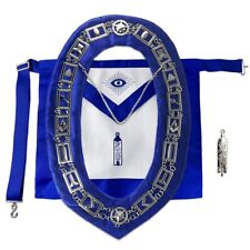 Masonic Regalia Set Blue Lodge Junior Warden Apron & Working Tools Collar Chain picture