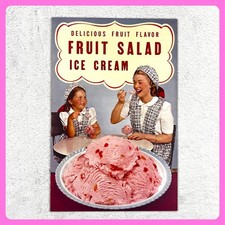 1949 Fruit Salad Ice Cream Vintage Advertising Sign 20