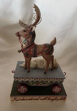 Retired 2009 Jim Shore #4014292 - WINTER WISHES SPEEDING YOUR WAY - Reindeer picture