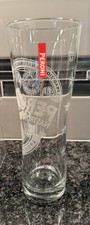 New- 6 PERONI NASTRO AZZURRO Etched Italian Beer Glasses 13 fl oz  8.25 Tall Ori picture