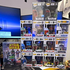 Funko Pop Star Wars Boba Fett Jango Fett Cobb Vanth 19 Lot 2020 Galactic Con picture