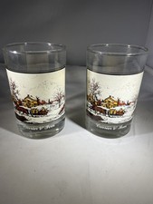 Currier & Ives American Farm  Winter 1981 Arby's Collectors Series Glass 5