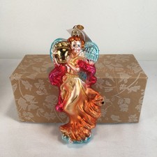 Vintage Christopher Radko Gabrielle Angel Holding Urn Glass Christmas Ornament  picture