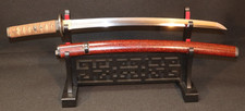 Red Wakizashi Tsuda Echizennokami Sukehiro August 1681 Signed, Monster Catfish picture