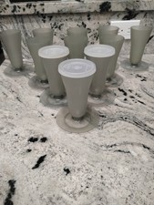 Lot Of 11 Vintage Tupperware Dessert Cups #754 Parfait Pudding Sundae 3 Lids picture