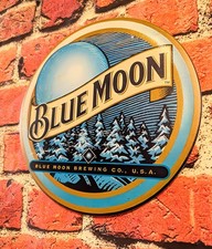 Blue Moon Beer Metal Sign | 12