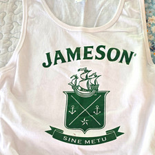 Port & Company Jameson Distillery Advertising Tank Top Shirt White/Green picture