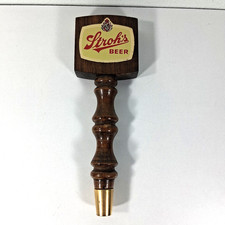 Stroh's Beer Wood Tap Handle vintage tapper draft wooden strohs square picture