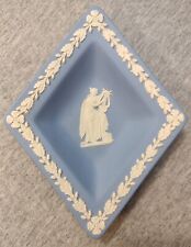 Vintage Wedgwood Diamond-Shaped Baby Blue Jasperware Trinket Dish picture