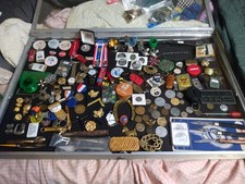 Vintage Huge old Junk Drawer Lot, Not so much junk, nice Silver, cutlery, etc. picture