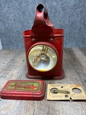 Vtg 1930's Burgess Super Searchlight Lantern Flashlight Freeport ILLINOIS Works picture
