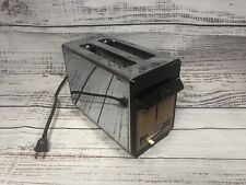 Vintage Toastmaster 2-Slice Pop-Up Bread Toaster Chrome Model B706A, Woodgrain picture