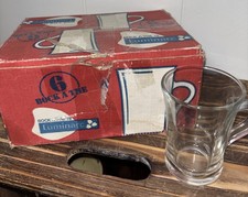 Luminarc Vintage 6 Glass Cups with Full Tempered New In Box Made In France picture