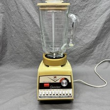 Vintage 1970s Oster Osterizer Pulse o Matic 10 Blender Imperial Harvest gold picture