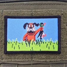Duck Hunt Dog Morale Patch Tactical Military Army USA Flag Hook & Loop 002 picture
