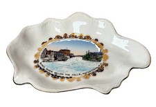 WATERTOWN NY NEW YORK Souvenir Porcelain BLACK RIVER Trinket ANTIQUE Dish picture