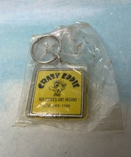 Vintage Crazy Eddie Wont Be Beat Prices Insane Keychain In Original Packaging picture