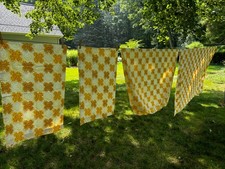 Vintage Cottage-Core Shower of Stars Twin Sheet Set Floral 1970s picture