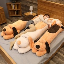 Giant Soft Plush Dog Pillow Stuffed Animal Doll Long Body Sleep Gift picture