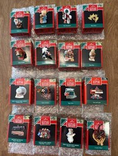 Vintage 90s Lot of 16 Hallmark Keepsake Ornaments Used picture