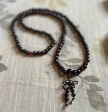 Sandalwood Japa Mala. 100% Real 8 mm Red Sandalwood 108 Prayer Beads. picture