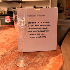 Perrier Jouet Champagne Flutes Set of 6 Crystal Glasses New Original Box picture