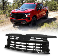 Front Upper Grille for 2022-2024 Chevy Silverado 1500 Gloss Black picture