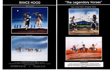 1987 RANCE HOOD 2 PG ART GALLERY EXHIBIT AD, THUNDER ON THE MOUNTAIN EXHIBIT AD picture