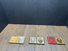 Lot Of 3 Antique Photos-Tintypes-Ambrotype Pictures picture