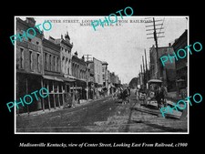 Madisonville Kentucky View Of Centre Street c1900 Old Large Historic Photo picture