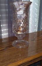 Vintage Two Piece clear crystal pillar candle holder picture