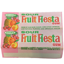 Vintage chewing Gum Candy Wrapper  ADAM’s Sour Fruit Fiesta picture