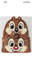 LOUNGEFLY DISNEY CHIP  ‘N’ DALE SEQUINED COSPLAY BACKPACK AND CARDHOLDER SET NWT picture