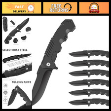 6 Pack Folding Pocket Knife Set - Liner Lock Knives for Camping, Work & Outdoor picture