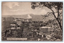 c1910 Bird's Eye View American Town Culebra Panama PM Vintage Antique Postcard picture