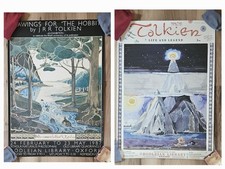 Oxford Bodleian Library 1987 & 1992 JRR Tolkien Posters Hobbit Excellent Unused picture