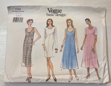 OOP Vogue 1796 Basic Design Everyday Dress Pattern UNCUT Sizes 18-20-22 picture