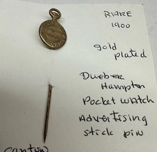 Antique c1900 Dueber Hampden Watches Advertising Stick Pin Canton Ohio Rare picture