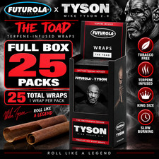 Futurola x Tyson 2.0 The Toad Tobacco-Free King Size Wraps Full Box 25 Pack picture