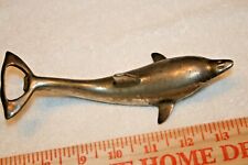 Vintage Silver-tone Cast Metal Dolphin Bottle Opener picture