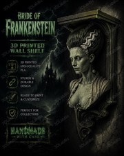 Horror Classic Bride Of Frankenstein 6x5 Top Floating Wall Shelf Collectible picture