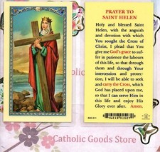 Saint St. Helen - front Payer to St Helen - back  - Laminated Holy Card picture