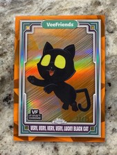 2025 Topps Chrome VeeFriends Orange Very Very Very Lucky Black Cat /25 RARE picture