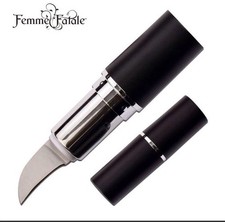 2.75” Ladies Black Handbag pocket Knife  1” Hawkbill blade NEW in Box picture