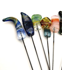2 Pack Multicolored Glass Bowl Poker/Pipe Cleaner USA picture