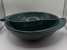 Vintage Boonton Ware # 605-10 Teal Divided Serving Bowl Melmac MCM USA picture