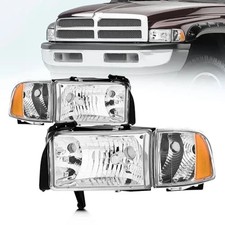 Headlight Assembly for 1994-2001 RAM 1500 & 1994-2002 Dodge RAM 2500 3500, Fit picture